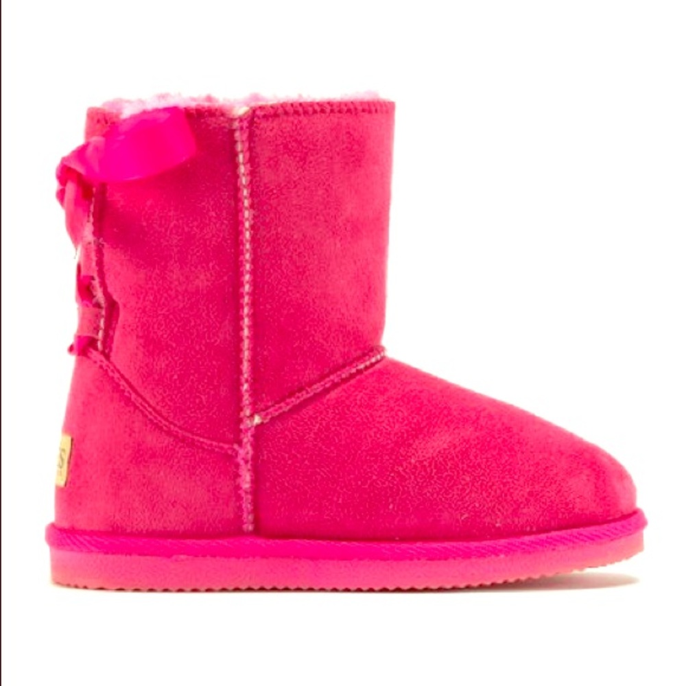 Hot Pink Bow- Accent Boots